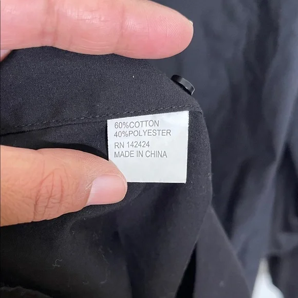 Black Button-Up Dress Shirt - Picture 6 of 7